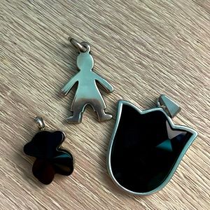 925 Mexican Silver inspired charm lot “tous”